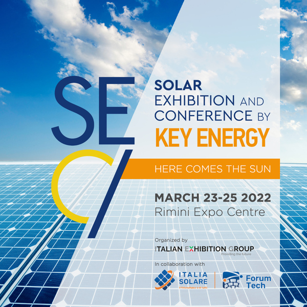 IEG: rinnovabili, nel 2022 c´è SOLAR EXHIBITION AND CONFERENCE BY KEY ENERGY