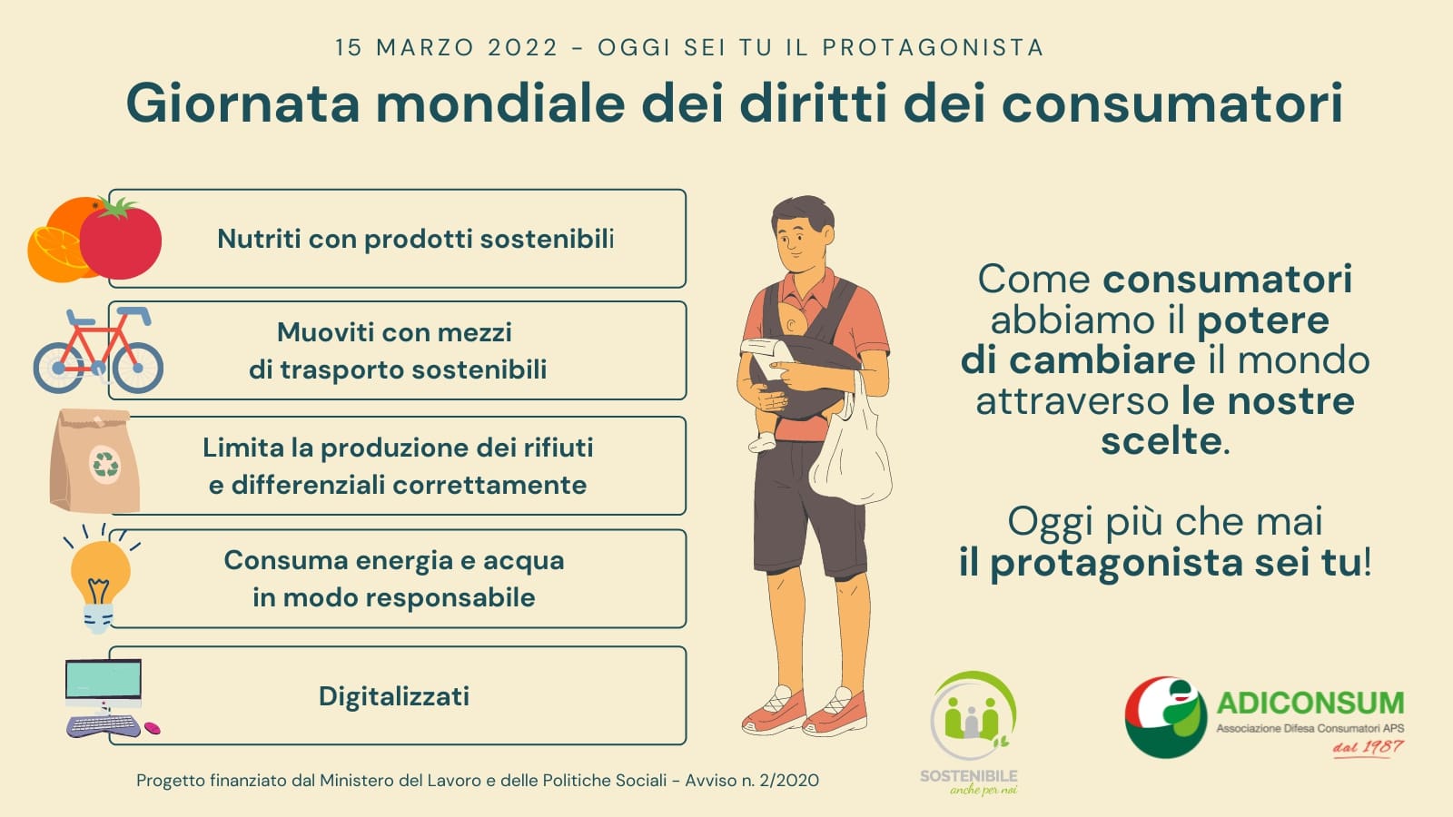 Giornata mondiale del consumatore. Come diventare un consumatore sostenibile