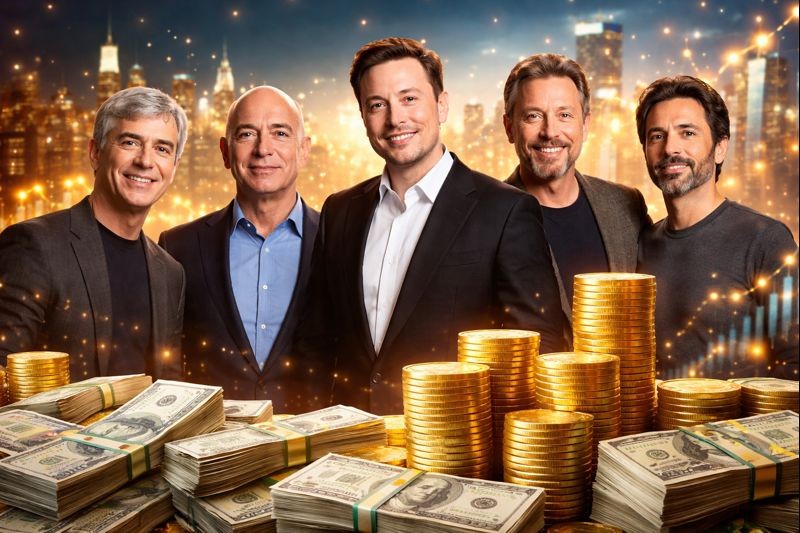 Nel 2025 i super-ricchi volano: +2,2 trilioni ai primi 500