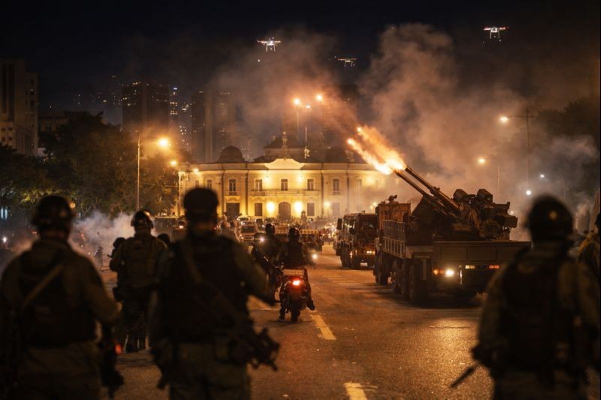Caracas nella notte: droni, raffiche e transizione imposta dagli Usa