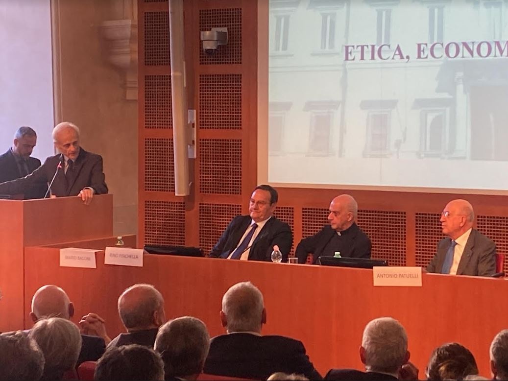 Etica, Economia e Legalità: la sede dell'ABI ospita una conferenza con Mons. Fisichella, Baccini e Patuelli