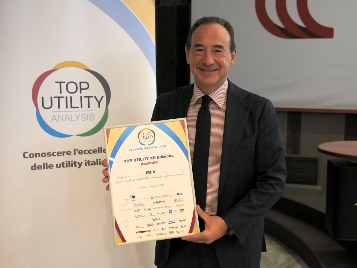 Il Gruppo Iren vince la dodicesima edizione del Premio Top Utility