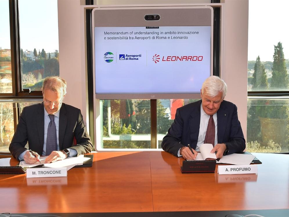 Leonardo e Aeroporti di Roma insieme per lo sviluppo degli smart hub
