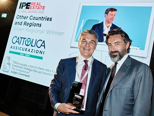 Cattolica Assicurazioni premiata per il terzo anno consecutivo all’IPE Real Estate Global Conference & Awards 2021