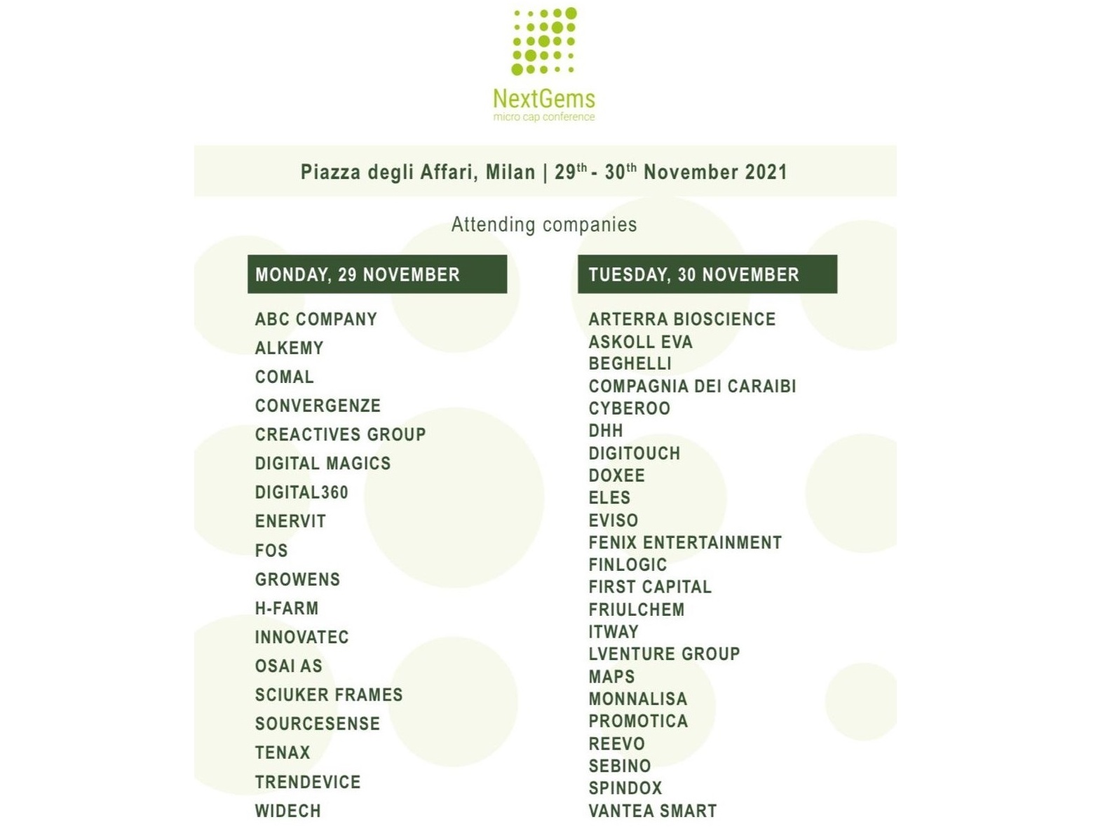 Torna Next Gems, l'incontro tra le “gemme” di Piazza Affari e gli operatori finanziari