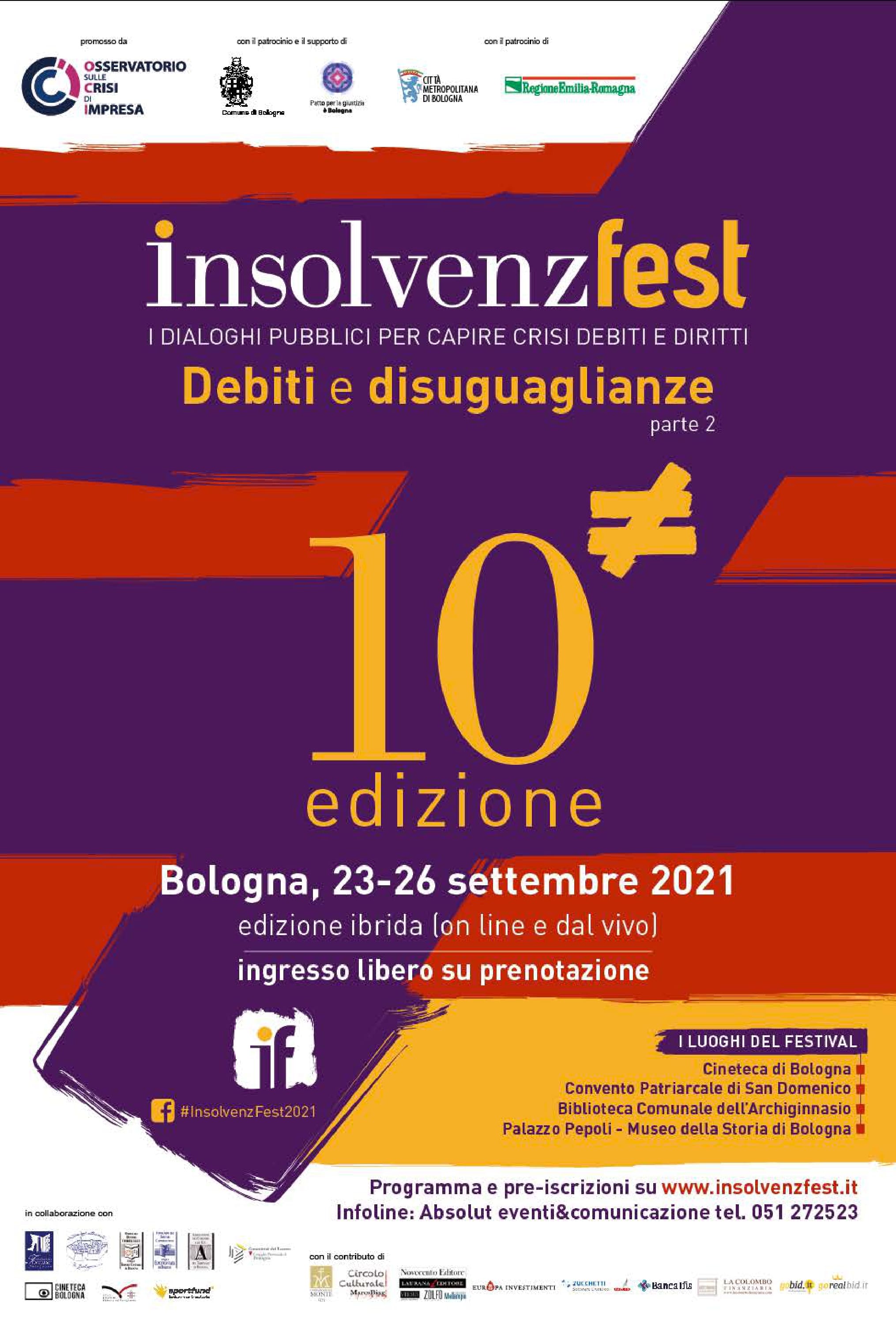 InsolvenzFest riparte dal tema “Debiti e disuguaglianze”